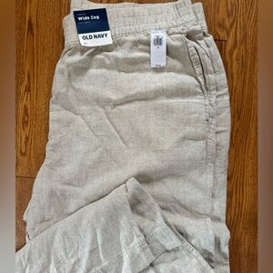 Old Navy Linen Blend Pants in Light Tan